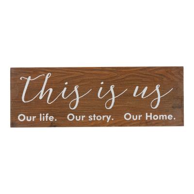 China China Entrance Wall Sign with Quotes for Bedroom Living Room Office Decor, Wall Hanging This is Us Wood Sign for Home Decor 20