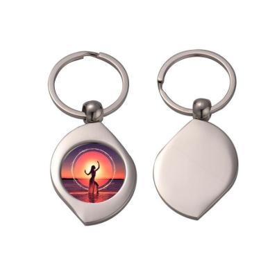 China Promotional gifts manufacture factory wholesale custom key chain metal sublimation keychains for sale