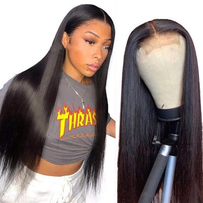 China 2021 Hot Selling Virgin Lace New Arrival Silky Straight Wave Cuticle Aligned Hair Pre Plucked Wig for sale