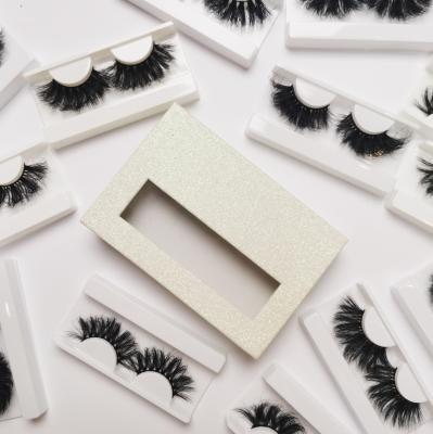 China Good Quality 3D Mink Fluffy 25mm Eyelashes Customize Strip Full Volume 25mm Mink Lashes for sale