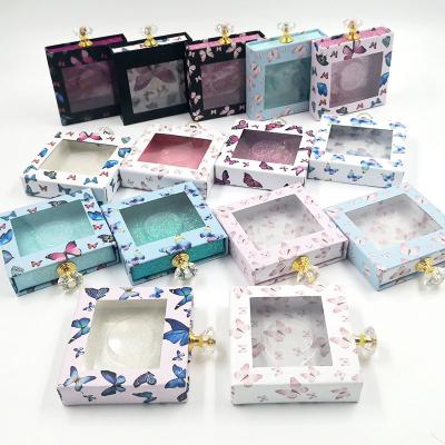 China Best Good Quality 3D Mink Lashes Customized Butterfly Acrylic Eyelashes Packaging Box 25mm Fluffy Mink False Eyelashes for sale