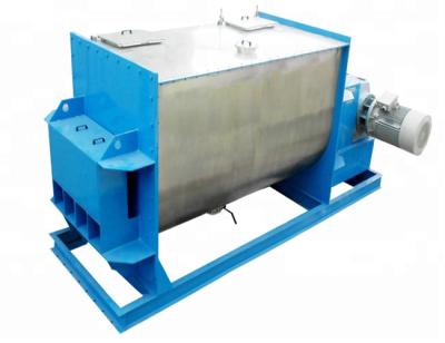 China Industrial Ribbon Type Powder Porcelain Paddle Mixer WLDH-500 for sale