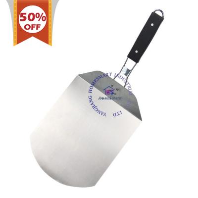 China Welded BBQ Stainless Steel Pizza Spatula With Foldable Plastic Handle for sale