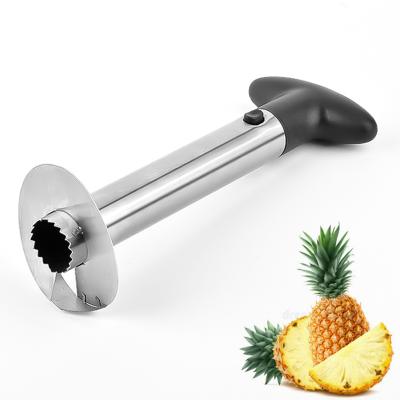 China Viable Wholesale Multifunctional Stainless Steel Pineapple Hollow Puncher Peeler Slicer For Kitchen Accessories Fruit Knife Cutter for sale