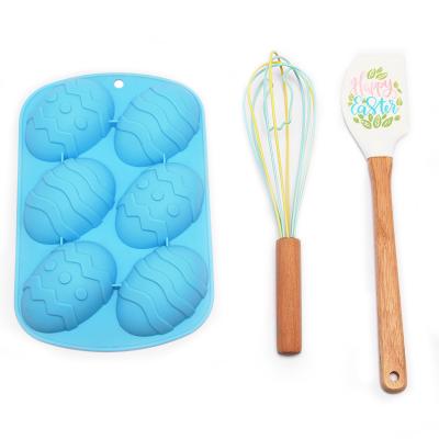 China Sustainable Trending Products 2021 New Arrivals 3Pcs Silicone Bake Items Set Baking Suppliers Baking Tools Silicone Cake Mold Set For Baking for sale