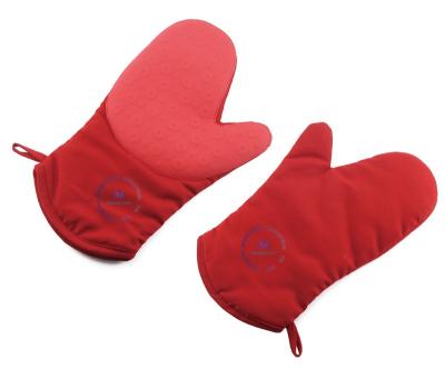 China Red Color Silicone Baking Work Gloves Heat Resistant Work Gloves Baking Gloves Easily Clean Kitchen Tool for sale