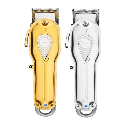 China Hot Selling Men's Full Metal Body Safety Electric Trimmer Salon Professional Gold Push Clippers Electric Clippers for sale