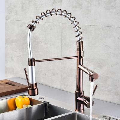 China Thermostatic Faucets Single Handle Hole Matte Black Pull Down Spring Kitchen Sink Faucet With Faucet Hole Cover Kitchen Sink Faucet for sale