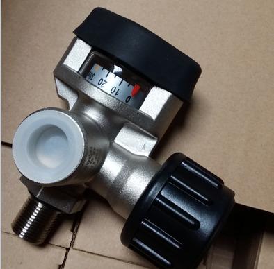 China KHF-30B Equipment Black Handwheel AIR Cylinder Rescue Valve With Gauge For Rescue Equipment for sale