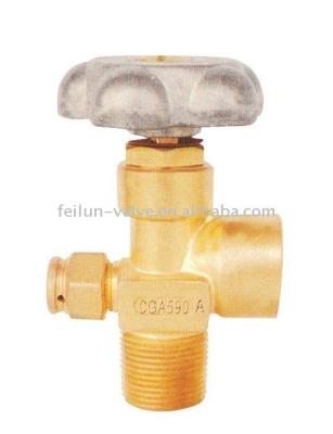 China CGA590 brass valve for oxygen cylinder for sale