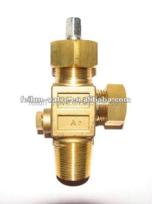 China QF-10A2 Brass Needle Type Chlorine Gas Valve For Gas Cylinder With Fuse Plug for sale