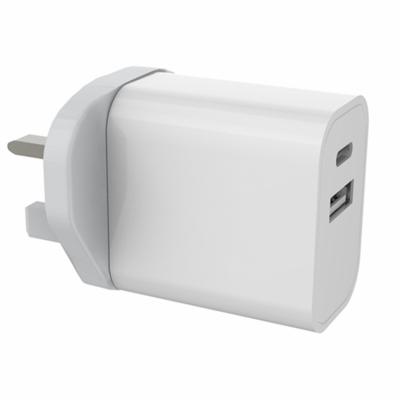 China NEW Safe 20W Fast Fast Charging PD3.0 USB-C Wall Charger Palladium Dual Port PD3.0 and Tybe-C Accord USB Wall Charger for sale