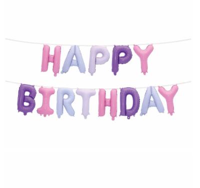 China Wholesale Recycle 16inch Happy Birthday Banner Balloon Set and Star Heart Foil Balloon Birthday Decoration for sale