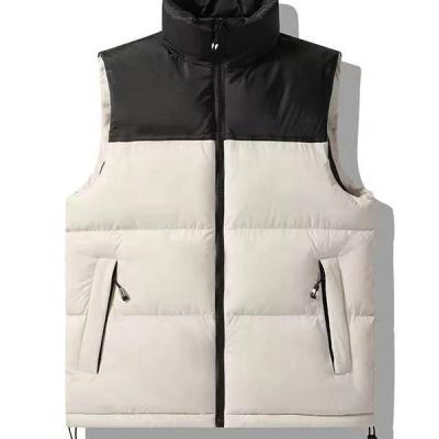 China Autumn and winter quilt vest men's QUICK-DRY border coat padded warm Korean version of the vest tank top men's color matching. for sale