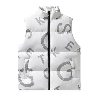 China QUICK DRY collar cotton-padded vest vest young men thickened sleeveless zipper vest vest print warm spot on behalf of. for sale