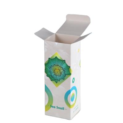 China Recyclable Full Color Printing Foldable Cosmetic Paper Box Bottle Packaging Custom Printed Kraft Paper Art Paper Folding Box Package for sale