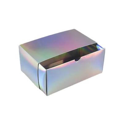 China Recyclable Wholesale Cheap Custom Printed Holographic Paper Box Luxury Cardboard Box Cosmetic Packing Box for sale