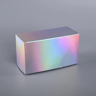 China Recyclable Custom Holographic Printed Paper Luxury Cardboard Laser Drawer Box Gift Drawer Holographic Paper Box With Lid for sale