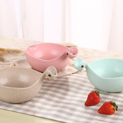 China Eco Friendly Sustainable Wheat Fiber Dinosaur Cartoon Bowl For Kid for sale