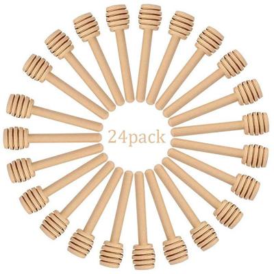 China Sticks For Honey Jar 24 Pack 3 Inch Mini Wood Honey Dipper Sticks for sale