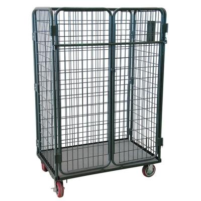 China Industrial Warehouse Storage Racking Durable And High Quality Mesh Secure Commercial Folding Storage Cage for sale