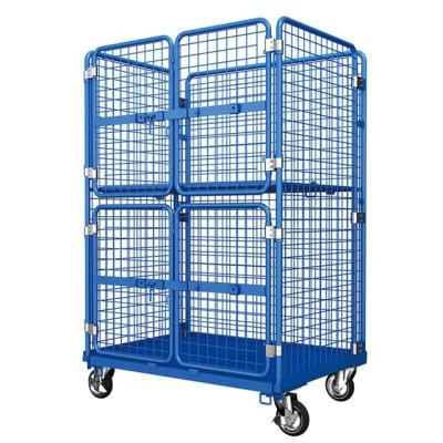 China Industrial Warehouse Storage Racking Various Good Quality Heavy Iron Wire Large Metal Storage Cage for sale