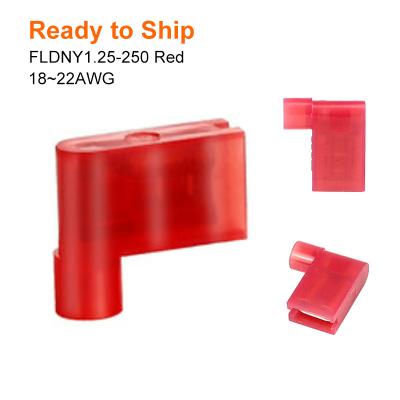 China Red Color FLDNY1.25-250 Insulated Flag Electrical Insulated Female Terminal 18~22AWG FLDNY 1.25-250 FLDNY1.25-250 for sale