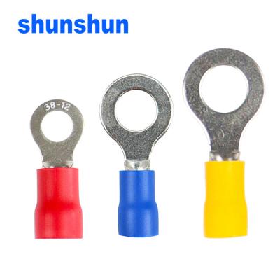 China China Manufacturer Shunshun Crimping Terminals Series Copper Yellow Black Blue Red Ring Electric Terminal RV for sale