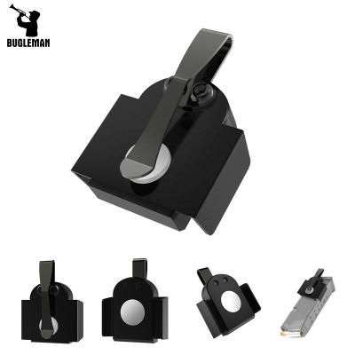 China Aluminum Alloy Bugleman Magnet Pocket Mag Holder Heavy Duty Magazine Holster Mount For All 9MM Pistols Mags for sale