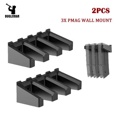 China Bugleman 2PCS Tactical Solid ABS PMAG Standard Wall Mount, Mag Holder, Magazine Storage Home Rack for sale