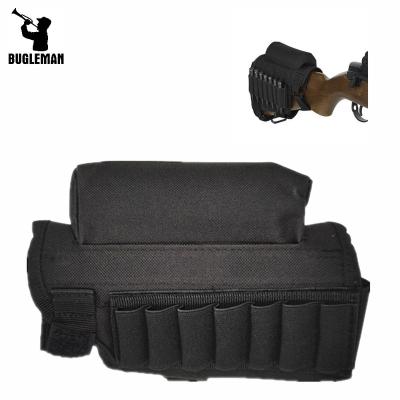 China Portable Adjustable Bullet Holder Bag Bugleman Butt Actions Rifle Cheek Rest Pouch Bullet Holder Bag Tactical Accessories for sale