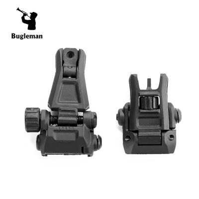 China Pro Nylon Polymer Nylon Bugleman Tactical Gen3 Front and Rear Backup Folding Sight for sale