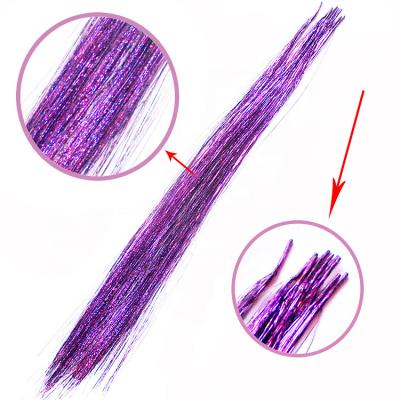 China SMS-T001 Laser Color Fiber Yarn Je-tip Hair Extension Piece for sale