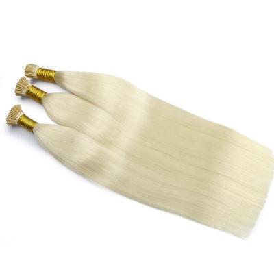 China Silky Straight Wave Popular Colors I-Tip Cylinder Hair Extension Bundles Virgin Hair Extensions #60 for sale