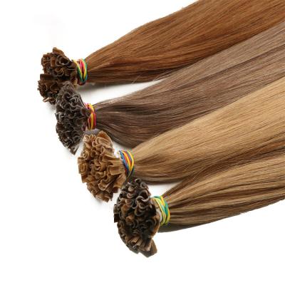 China Wholesale Straight Italian Prebonded i Tip U Tip Hair Extensions Virgin Keratin Hair Extension for sale