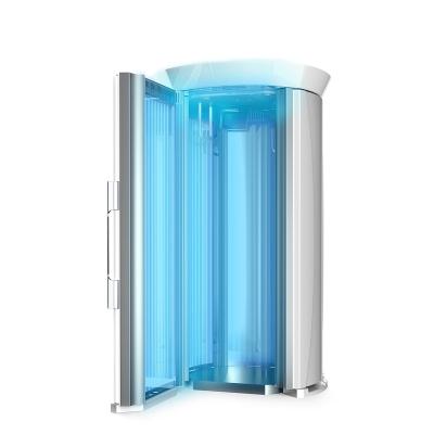 China Anti-blister vertical solarium machine Germany position soalrium tanning capsule for commercial and home use 10kw for sale