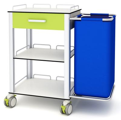 China Morning Care HPL 1 Drawer Hospital Medicine Trolley for sale