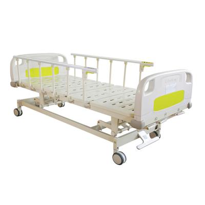 China ABS Manual Crank Adjustable Medical Care Bed Self Lubricating Hospital Nursing Ward Bed for sale