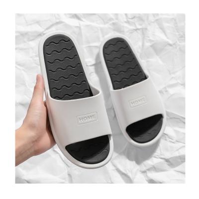 China Fashion Trend New Arrivals Simple Design Men's Wave Slippers Shape Lightweight Comfortable Flexible Men Slippers for sale