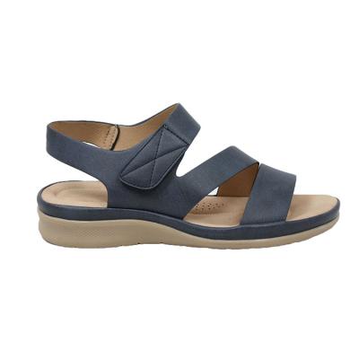 China Wholesale Lightweight Elastic Comfort Women Sandals Strap Around Open Toe Platform Wedge Casual Beach Sandal Shoe for sale