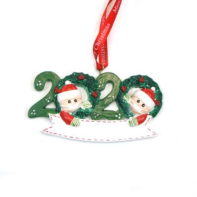 China Personalized 2020 Quarantine Ornaments Christmas Family Decoration Survived Christmas Tree Hanging Personalized Ornaments for sale