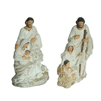 China Europe resin family religious white holy figurine for decoration for sale