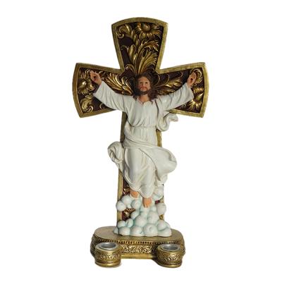 China Top Grace Resin Religious Crafts Europe Jesus on the way to Calvary figurine for sale