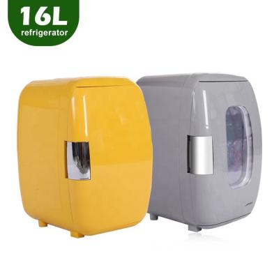 China OEM DC12V AC110V 16L Odm Noise Cooler And Warmer Cute Fridge AC Mini Fridge Refrigerator Not Small For Car Beer for sale