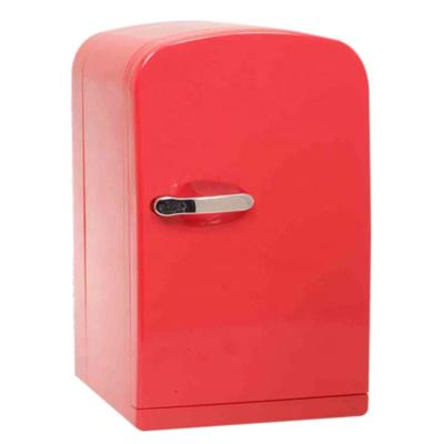 China DC AC Fridge Amazon Fridge Sells 6L Portable Cute Personal Fridge Mini Fridge For Fruit Drinks Milk for sale