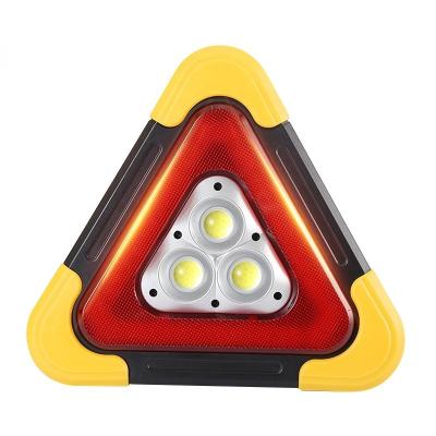 China Portable Wholesale Outdoor Camping Lights Car Emergency Tools Road Reflective Warning Triangle Led Flashing Sign Post for sale