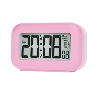 China Classify Factory Price New Promotional Gift ABS Nap-Function Temperature LCD Display Alarm Clock for sale