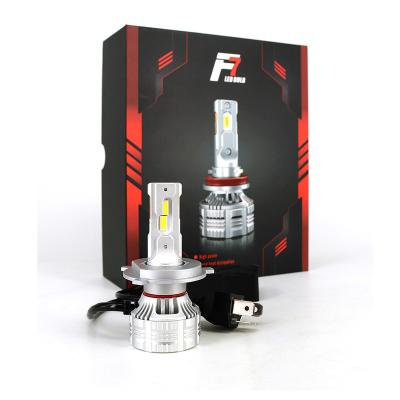 China High Brightness Factory F7 12000lm 130w Projector Lens D2s H13 H1 H7 9005 9006 Auto Car Led Motorcycle Light Bulb H4 Led Headlight for sale