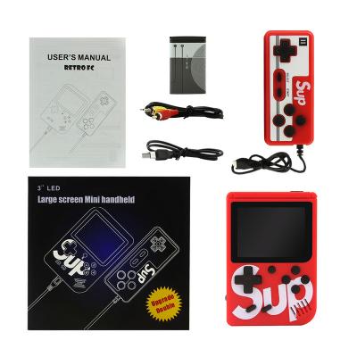 China Game Playing Mini SIP Game Console Handheld Video Game Consoles Box 400 In 1 Games Boy With Dual Player for sale