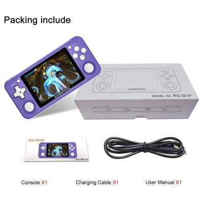 China Game Playing IPS RG351 Handheld Retro Portable Game Player 64GB Emuelec RG350P RG351P Game Console PS1 64Bit Retro for sale